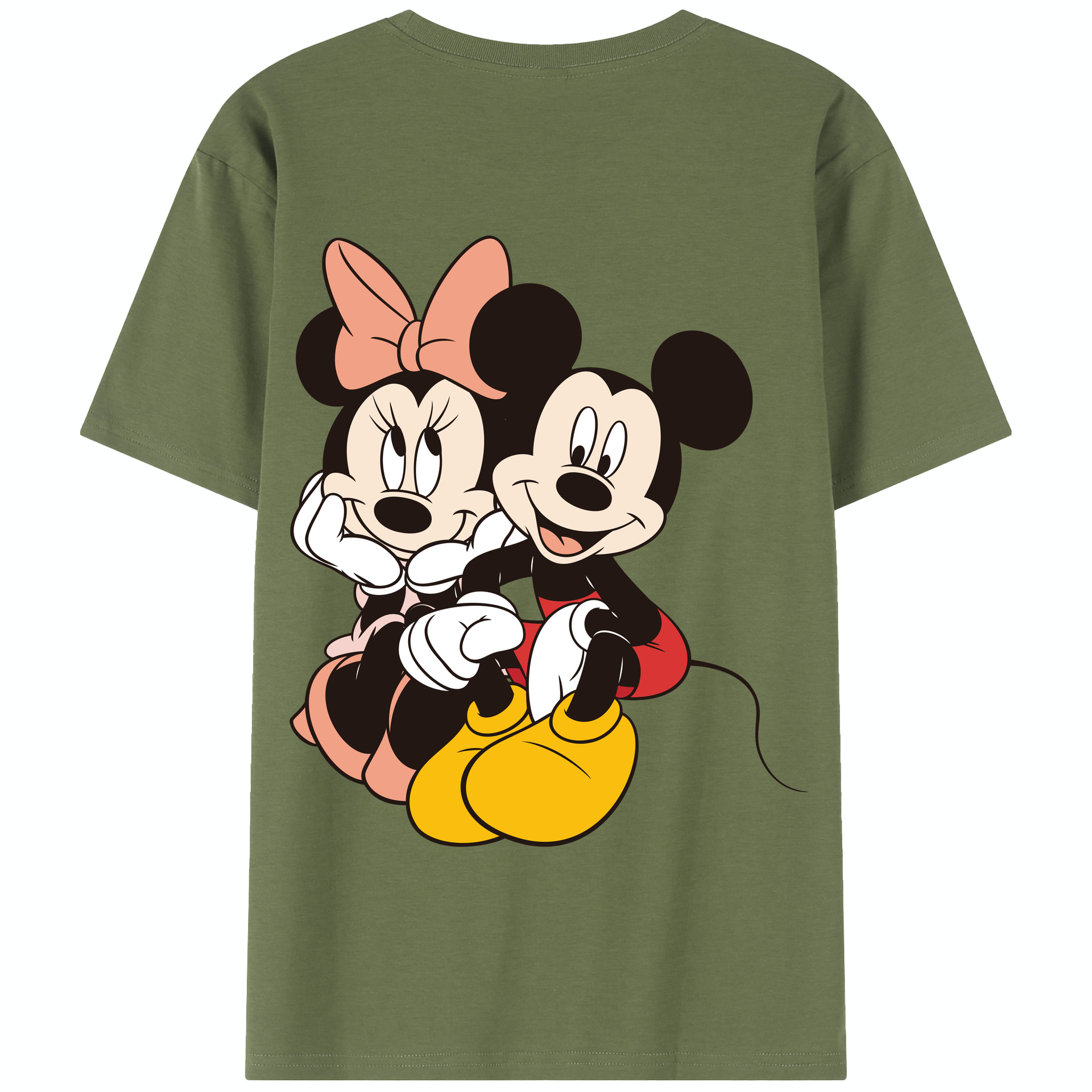 （画像用） ミッキーマウス Mickey Mouse 綿100％半袖Tシャツ（背面プリント）
